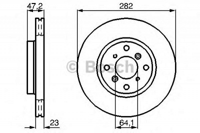 BOSCH 0986478681 -  Тормозной диск