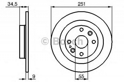 BOSCH 0986478701 -  Тормозной диск