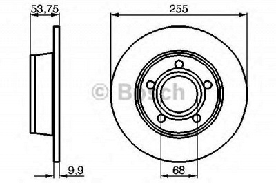 BOSCH 0986478704 -  Тормозной диск