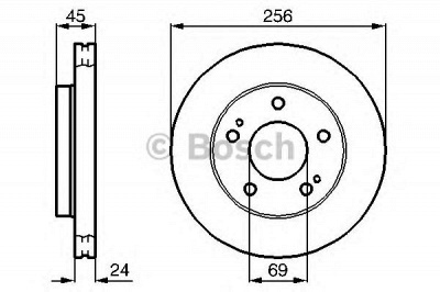 BOSCH 0986478708 -  Тормозной диск