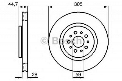 BOSCH 0986478711 -  Тормозной диск