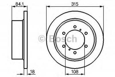 BOSCH 0986478713 -  Тормозной диск