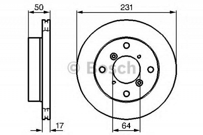 BOSCH 0986478721 -  Тормозной диск