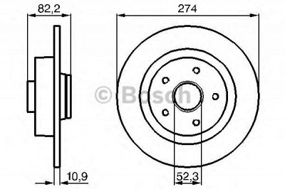 BOSCH 0986478744 -  Тормозной диск