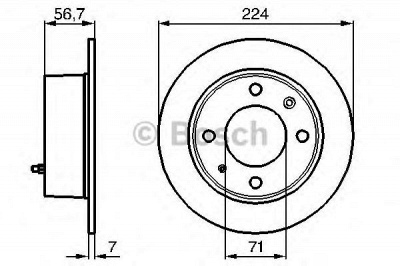 BOSCH 0986478749 -  Тормозной диск