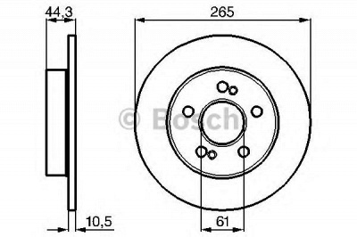 BOSCH 0986478758 -  Тормозной диск