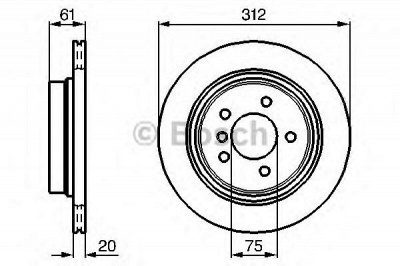 BOSCH 0986478763 -  Тормозной диск
