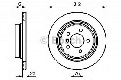 BOSCH 0986478768 -  Тормозной диск