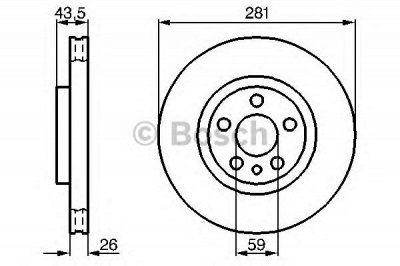 BOSCH 0986478812 -  Тормозной диск