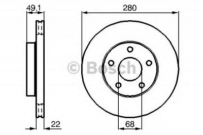 BOSCH 0986478833 -  Тормозной диск