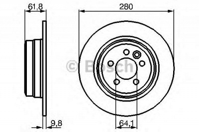 BOSCH 0986478837 -  Тормозной диск