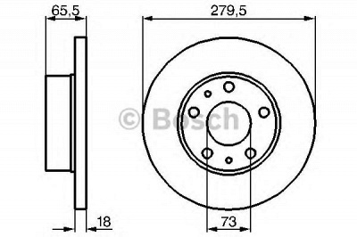 BOSCH 0986478843 -  Тормозной диск