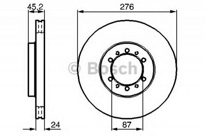 BOSCH 0986478844 -  Тормозной диск