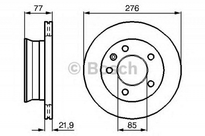 BOSCH 0986478849 -  Тормозной диск