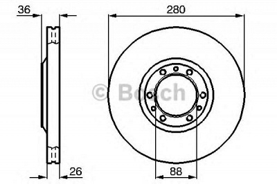 BOSCH 0986478854 -  Тормозной диск