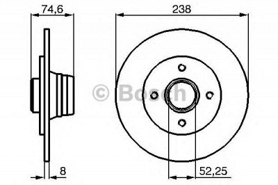 BOSCH 0986478866 -  Тормозной диск