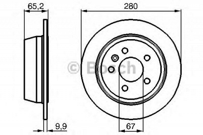 BOSCH 0986478873 -  Тормозной диск