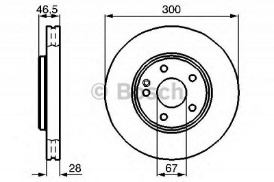 BOSCH 0986478876 -  Тормозной диск