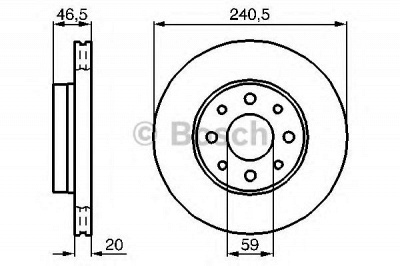 BOSCH 0986478878 -  Тормозной диск