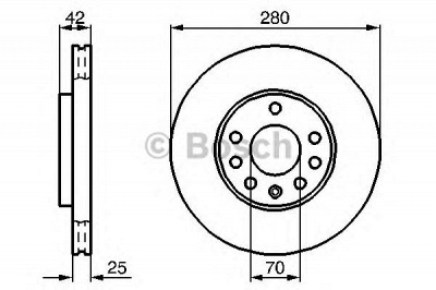 BOSCH 0986478883 -  Тормозной диск