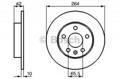 BOSCH 0986478884 -  Тормозной диск