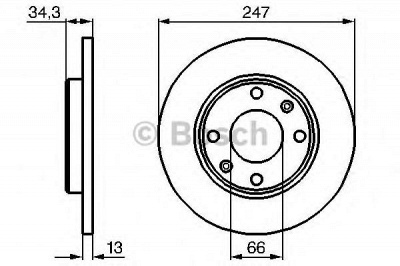 BOSCH 0986478887 -  Тормозной диск