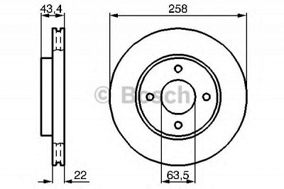 BOSCH 0986478892 -  Тормозной диск