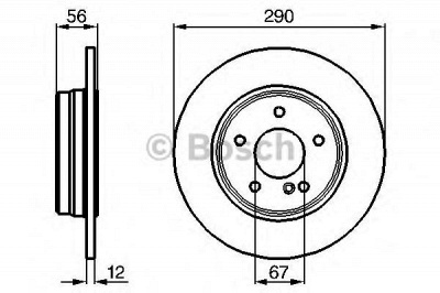 BOSCH 0986478899 -  Тормозной диск
