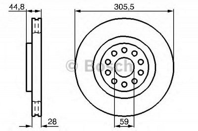 BOSCH 0986478963 -  Тормозной диск