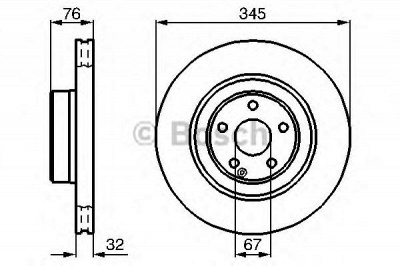 BOSCH 0986478964 -  Тормозной диск