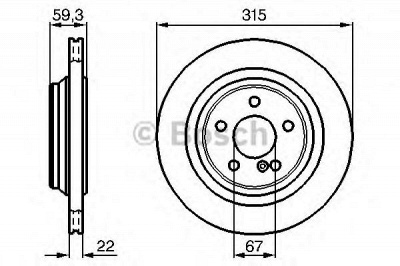 BOSCH 0986478966 -  Тормозной диск