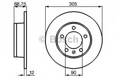 BOSCH 0986478970 -  Тормозной диск