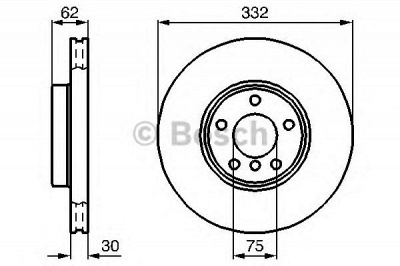 BOSCH 0986478974 -  Тормозной диск