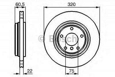 BOSCH 0986478975 -  Тормозной диск