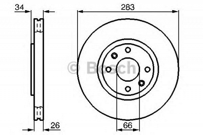 BOSCH 0986478979 -  Тормозной диск