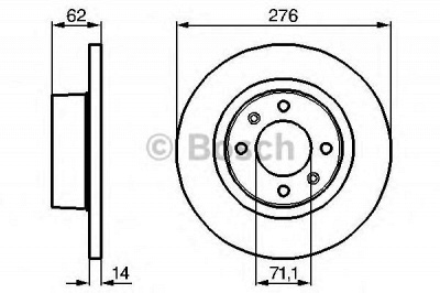 BOSCH 0986478981 -  Тормозной диск