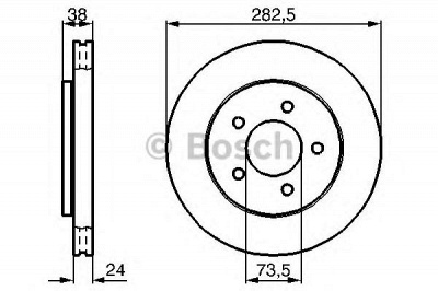 BOSCH 0986478983 -  Тормозной диск