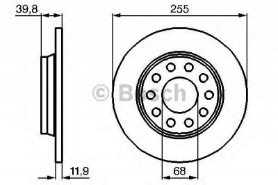 BOSCH 0986478987 -  Тормозной диск