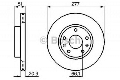 BOSCH 0986478992 -  Тормозной диск