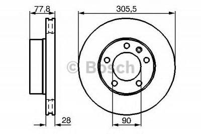 BOSCH 0986479001 -  Тормозной диск