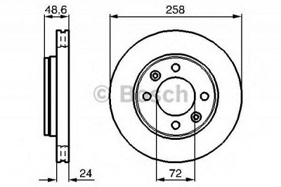 BOSCH 0986479008 -  Тормозной диск