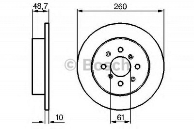 BOSCH 0986479014 -  Тормозной диск