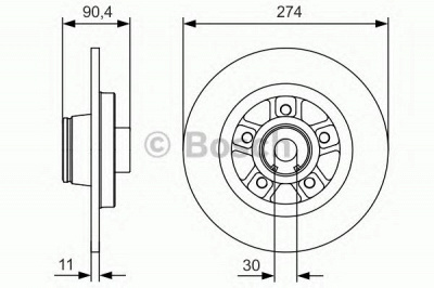 BOSCH 0986479015 -  Тормозной диск
