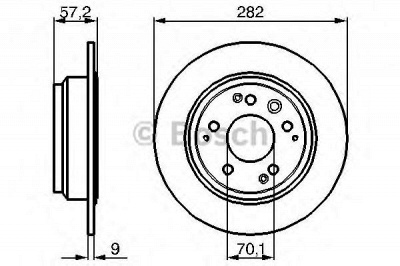 BOSCH 0986479017 -  Тормозной диск
