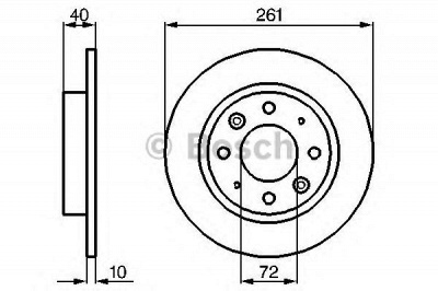 BOSCH 0986479018 -  Тормозной диск