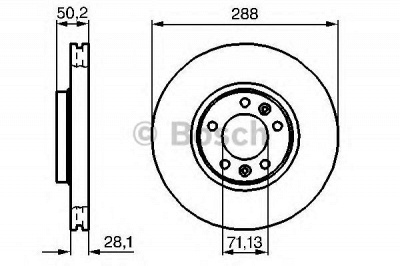 BOSCH 0986479026 -  Тормозной диск