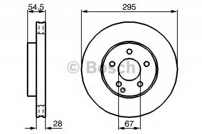 BOSCH 0986479038 -  Тормозной диск