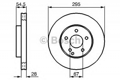 BOSCH 0986479039 -  Тормозной диск