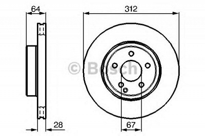 BOSCH 0986479040 -  Тормозной диск