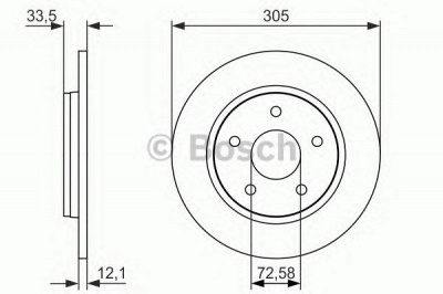 BOSCH 0986479050 -  Тормозной диск